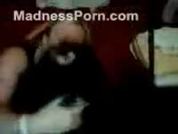 Petite French slutty wife loves giving a kiss her fresh dog